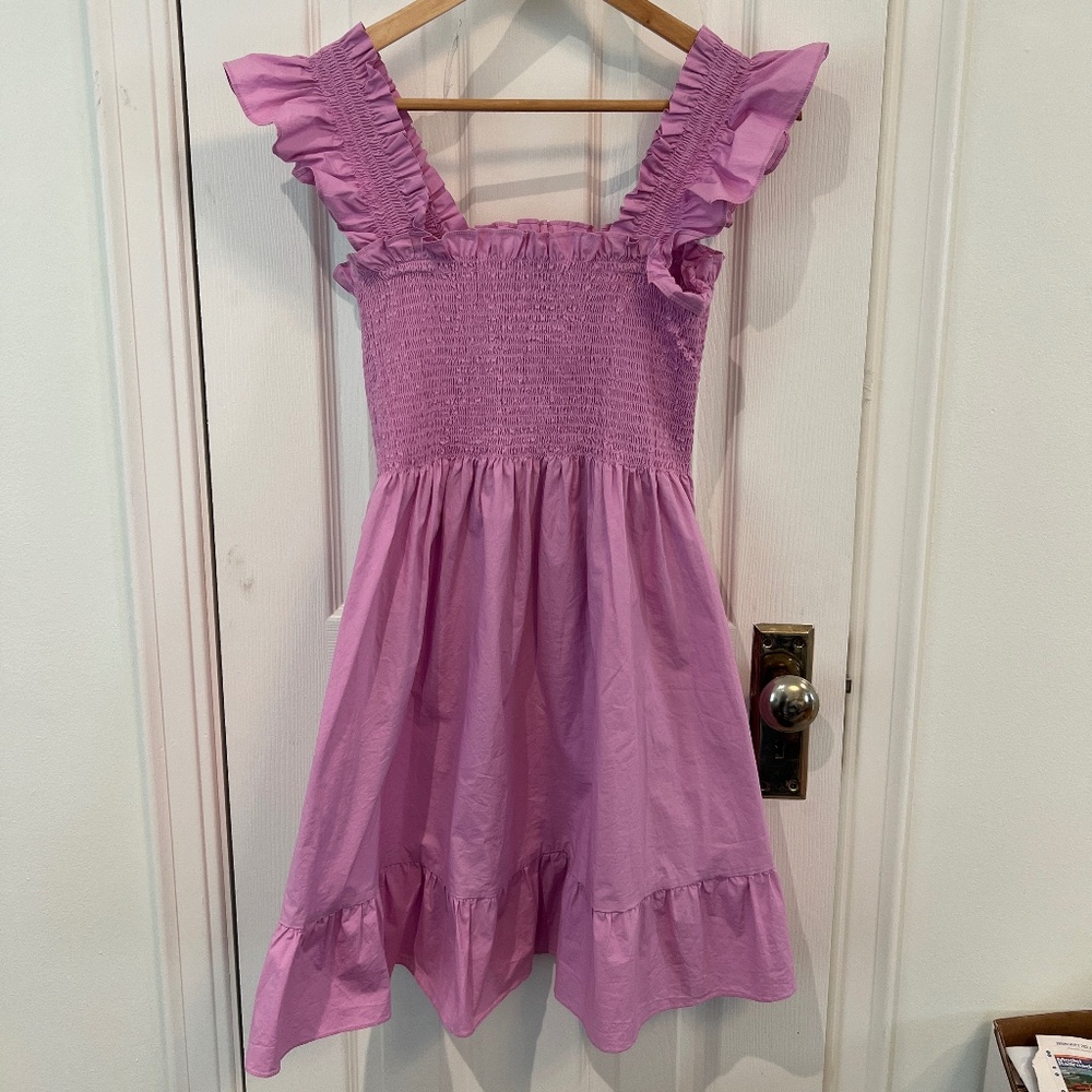 Hill House Pink Ruffled Tiered Sundress